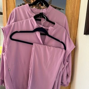 Figs dusk color 2 Rafaela tops (long sleeve and short) with high waist yola